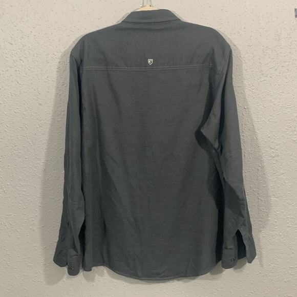 Kuhl Mountain Grown Gray Long Sleeve Gray Button Up Shirt size L - Picture 8 of 13